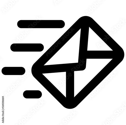 Sending mail  icon stroke