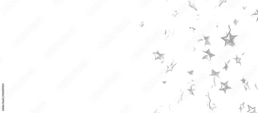 Banner with silver decoration. Festive border with falling glitter dust and stars. Banner with silver decoration. Festive border with falling glitter dust and stars.