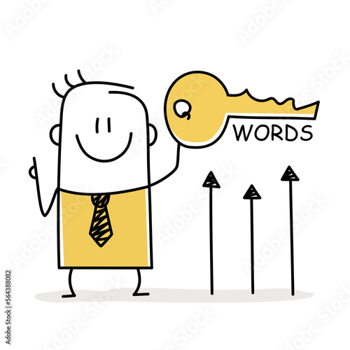 Stickman with key.
