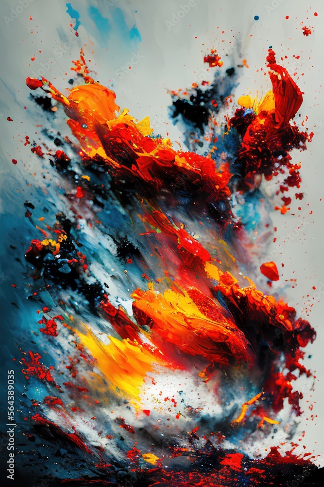 Abstract multi-colorful liquid splash background No19 Abstract multi-colorful liquid splash background No19