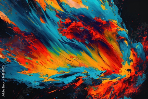 Abstract multi-colorful liquid splash background No21