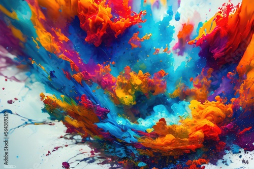 Abstract multi-colorful liquid splash background No3