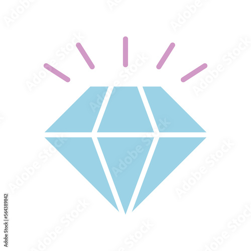 Brilliant, diamond vector isolated glyph icon