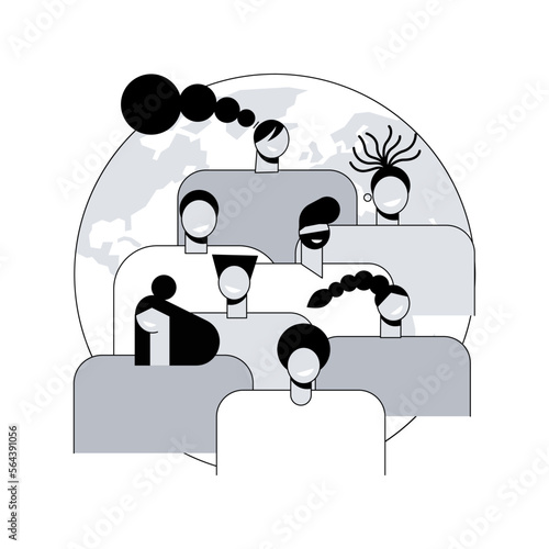 Race abstract concept vector illustration. Racial identity, human rights, skin color, human diversity, genetic code, racial equity in workplace, national culture, social justice abstract metaphor.