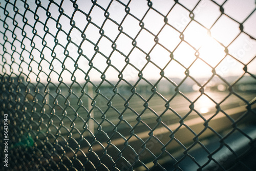 Wire fence and sunset