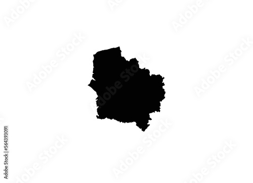 Hauts de France region map black