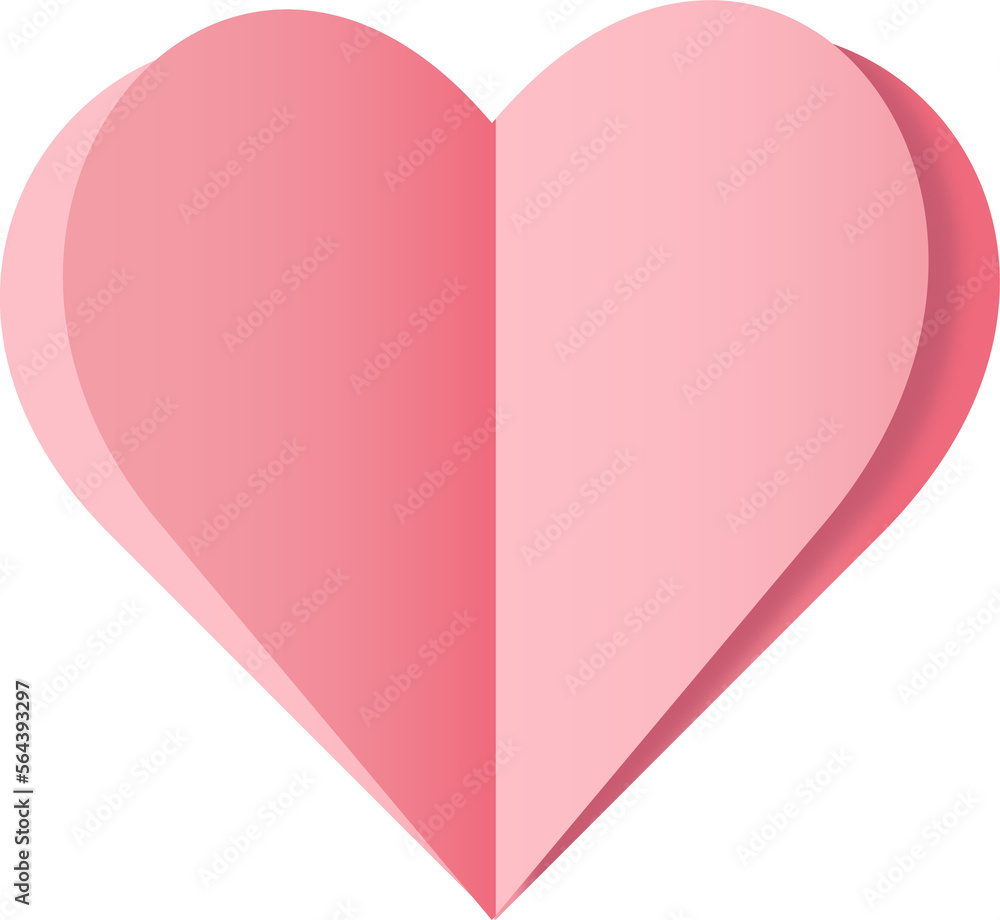 pink paper cut out heart 