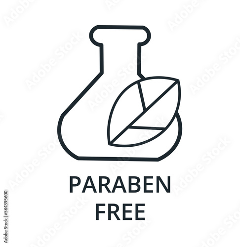 Paraben Free label in black color. 