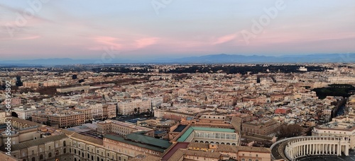 Photography View from St. Peter's Basillica, Vatican City.