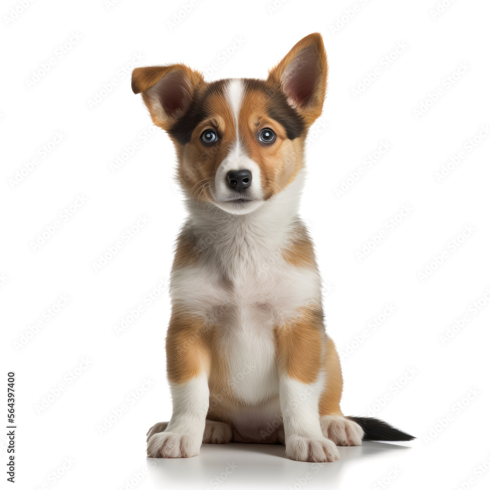 Adorable and cute purebred puppy looking at the camera. Generative AI Adorable and cute purebred puppy looking at the camera. Generative AI