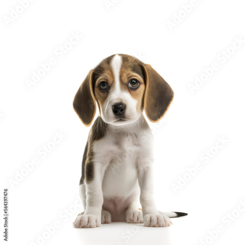 Adorable and cute purebred puppy looking at the camera. Generative AI