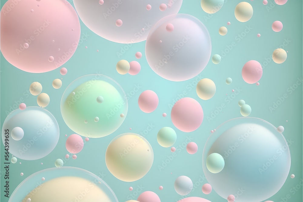 Pastel Bubbles Abstract Background