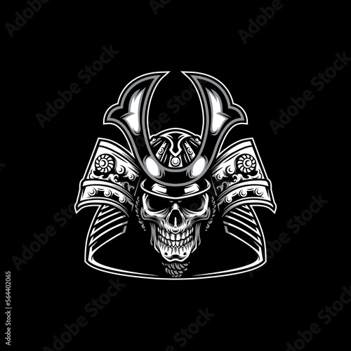 Samurai Skull Mascot Logo Design