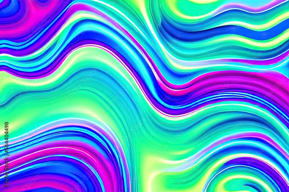 abstract colorful background with waves, generative ai