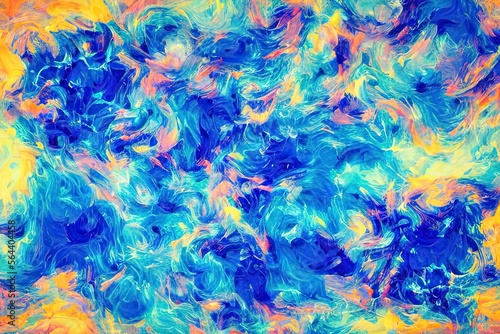 abstract colorful background with splashes, generative ai