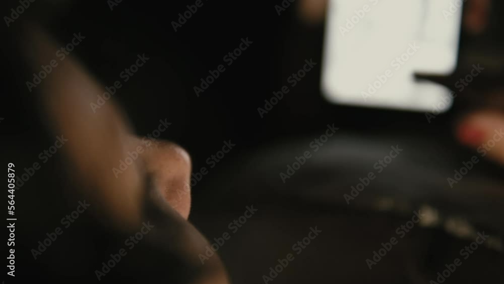 Woman Hand Scroll Playing Smartphone in a Dark Woman Hand Scroll Playing Smartphone in a Dark