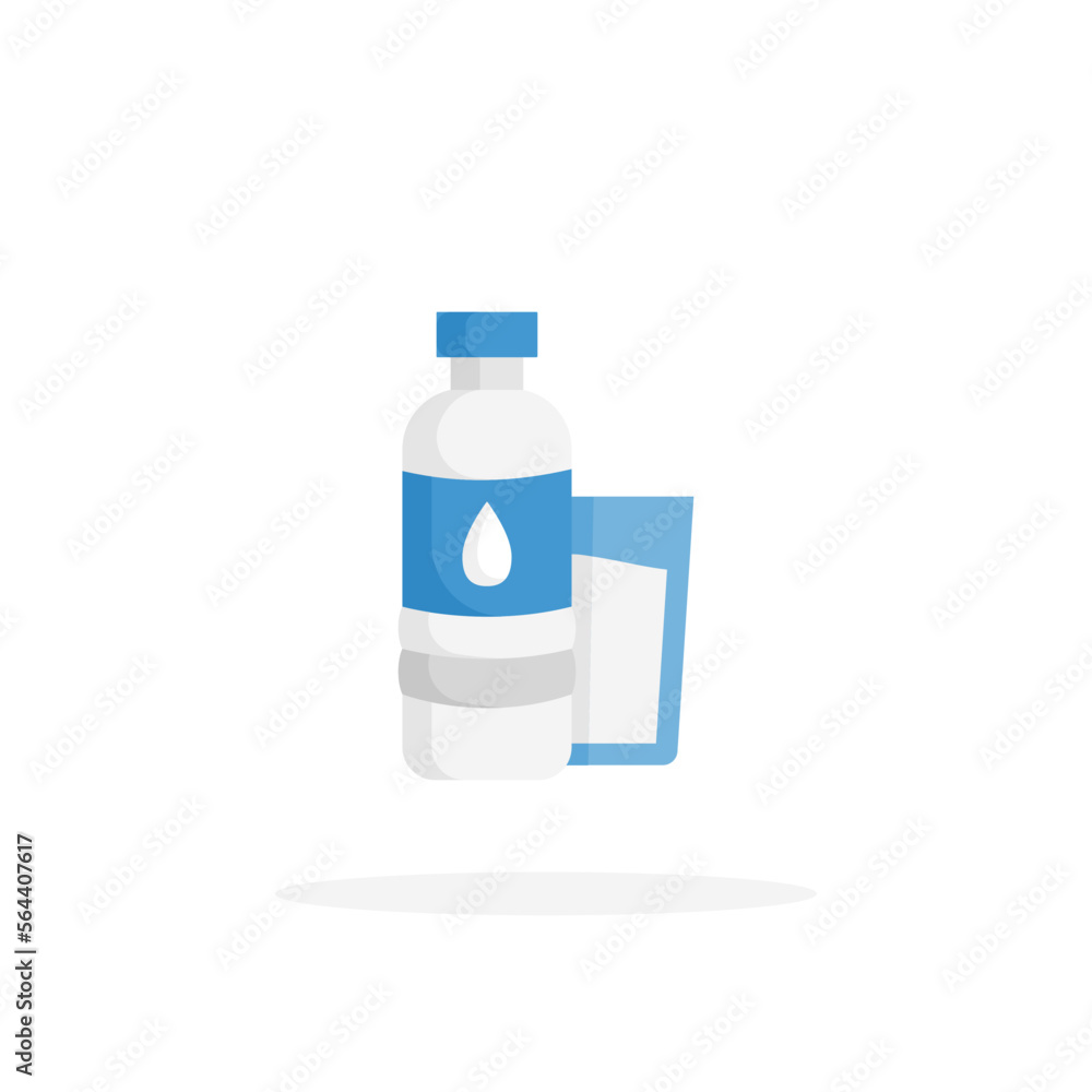 Mineral Water icon flat. Vector illustration on white background. Can used for web, app, digital product, presentation, UI and many more. Mineral Water icon flat. Vector illustration on white background. Can used for web, app, digital product, presentation, UI and many more.