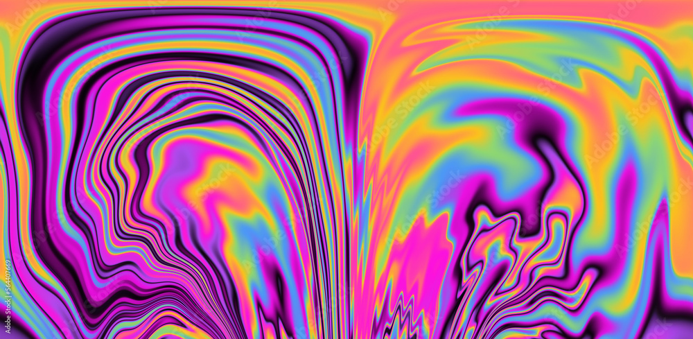 Op-art pattern with holographic gasoline like stains and leaks. Rainbow multicolored abstract background. Op-art pattern with holographic gasoline like stains and leaks. Rainbow multicolored abstract background.