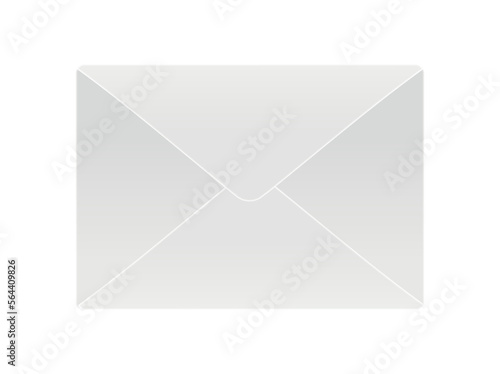 White envelope concept. Letter and white folded paper. Postcard, address and document, message notification. Template, layout and mock up. Cartoon flat vector illustration