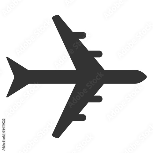 Airplane plane flat vector icon