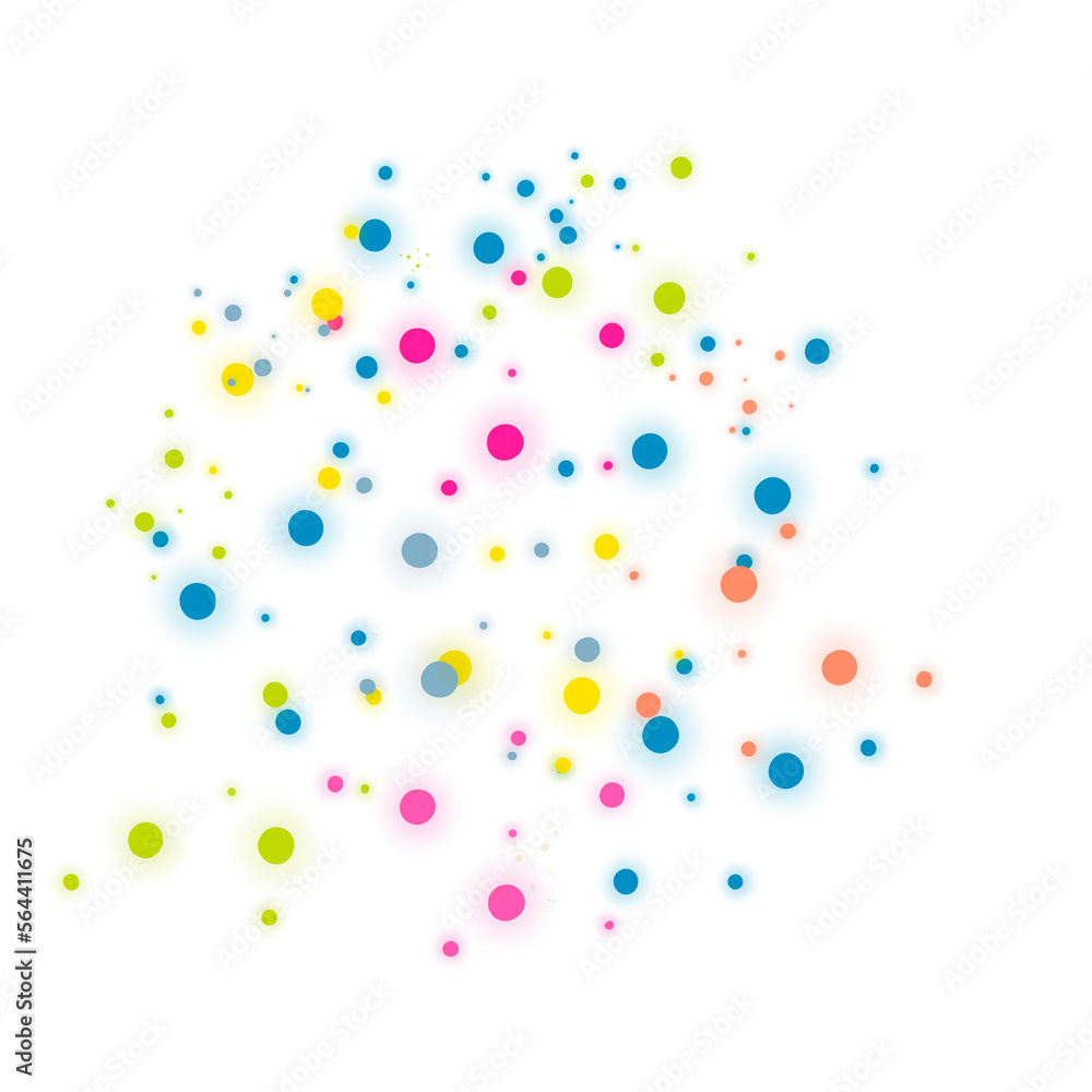 Multicolor Glowing Circle Dots