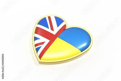 3d illustration of assembly heart flag badge isolated Free Download 3d illustration of assembly heart flag badge isolated - GFXLoad