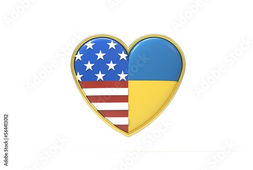 3d illustration of assembly heart flag badge isolated Free Download 3d illustration of assembly heart flag badge isolated - GFXLoad