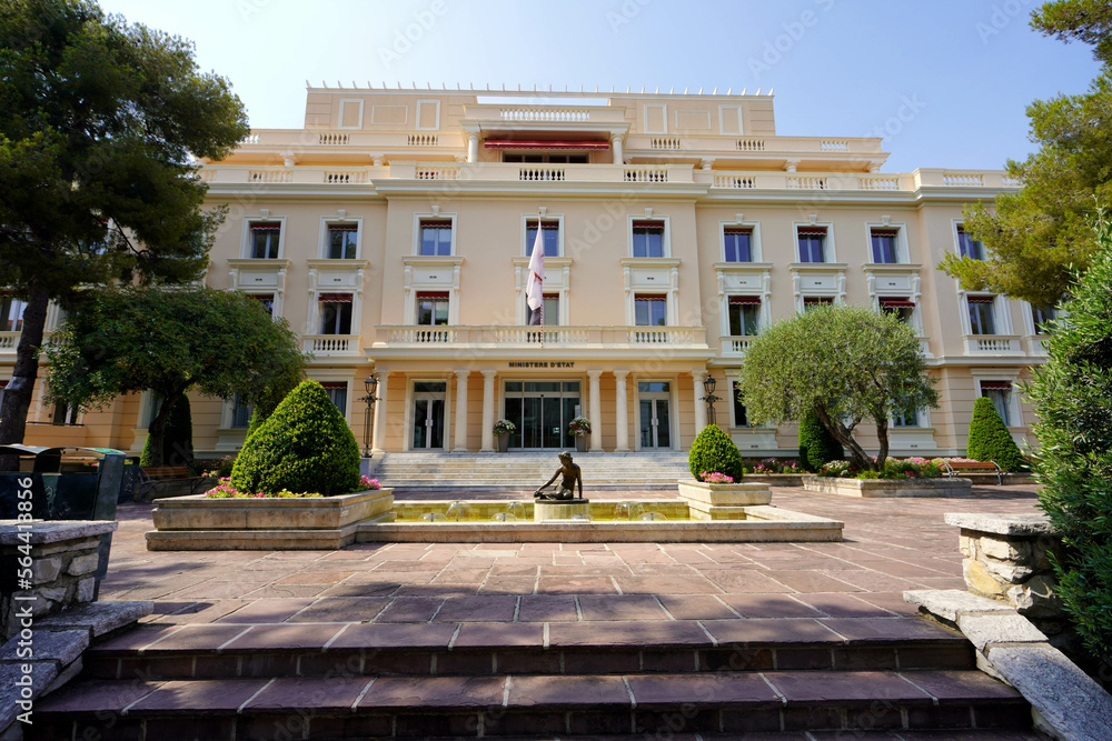 Obraz na płótnie Facade of the official residence of the prime minister of Monaco w salonie