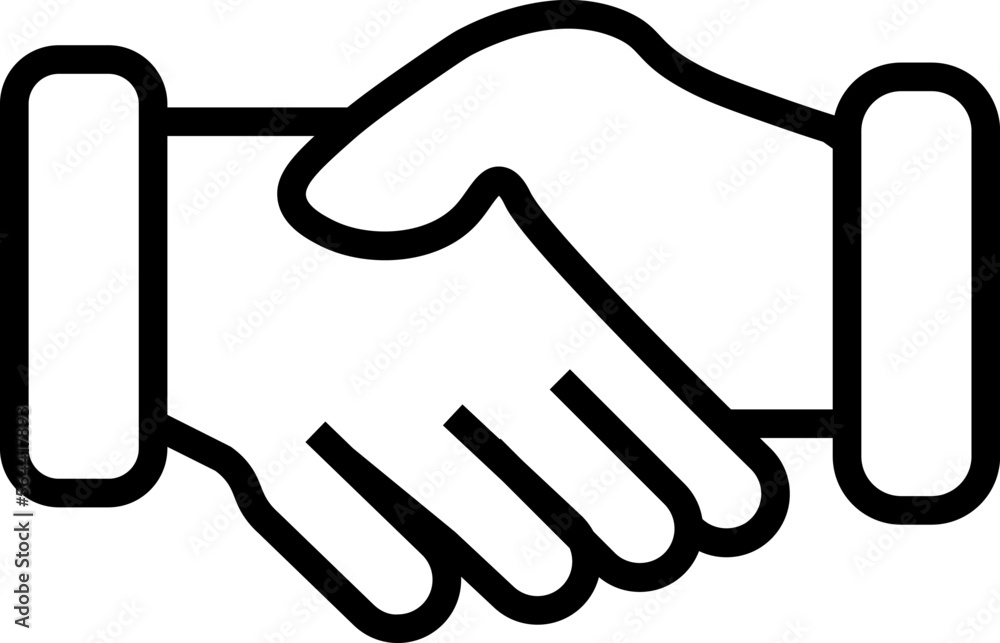 Handshaking Isolated Line Icon. Perfect for UI, apps, sites, stores, adverts. Editable stroke, drawn with black thin line Handshaking Isolated Line Icon. Perfect for UI, apps, sites, stores, adverts. Editable stroke, drawn with black thin line