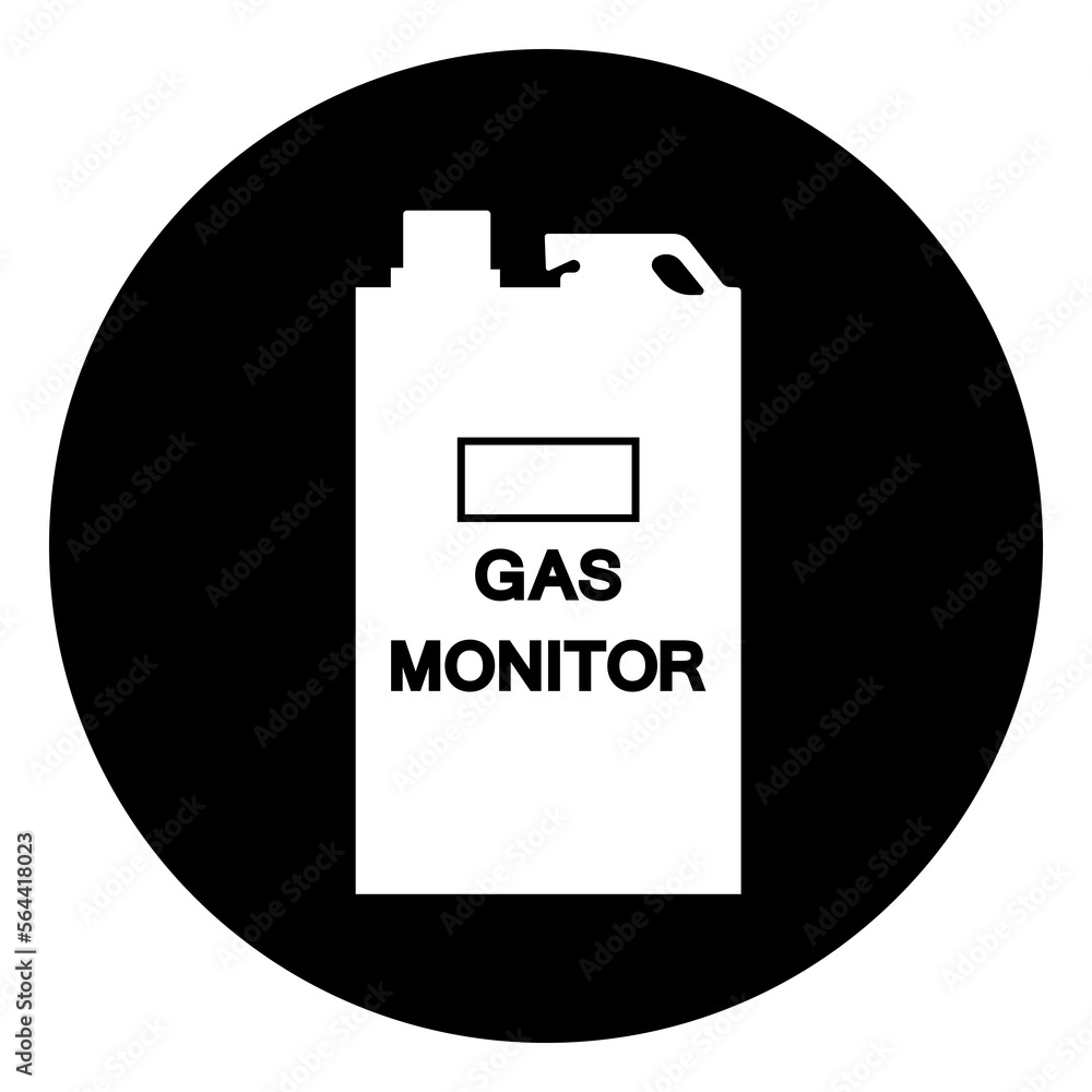 Carbon Monoxide Gas Monitor Symbol Sign, Vector Illustration, Isolate ...