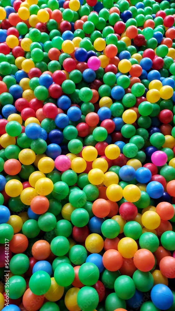 Fototapeta premium Colour balls for kids. Ball pool