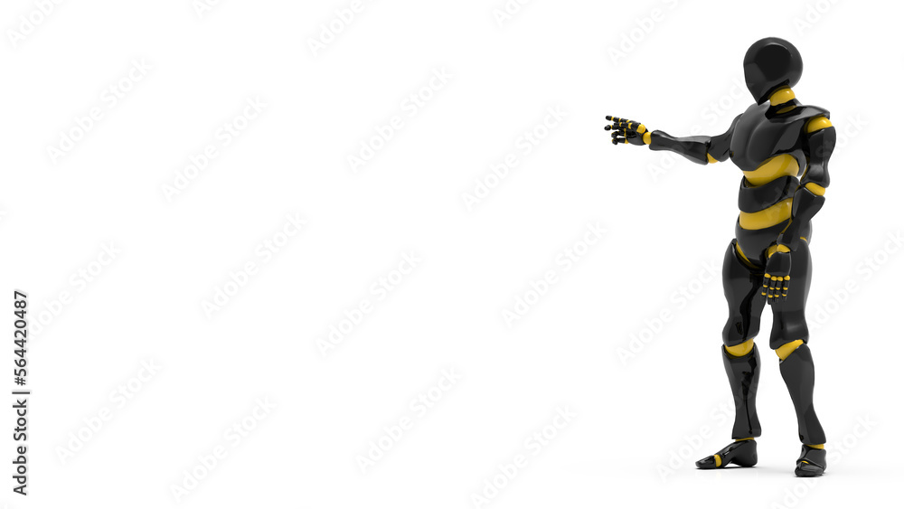 Detailed appearance of the white-blue AI robot under white background. Concept 3D CG of automatic operation, optimization and block chain. PNG file format. Detailed appearance of the white-blue AI robot under white background. Concept 3D CG of automatic operation, optimization and block chain. PNG file format.