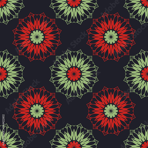 Seamless pattern with geometric ornament. Beautiful abstract illustration.