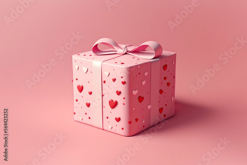 red gift box with ribbon,pink box with ribbon