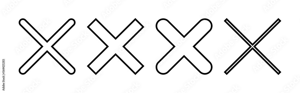 Close icon vector for web and mobile app. Delete sign and symbol. cross sign Close icon vector for web and mobile app. Delete sign and symbol. cross sign