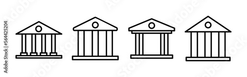 Bank icon vector for web and mobile app. Bank sign and symbol, museum, university