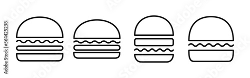 Burger icon vector for web and mobile app. burger sign and symbol. hamburger