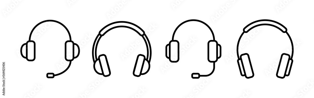 Headphone icon vector for web and mobile app. headphone sign and symbol
