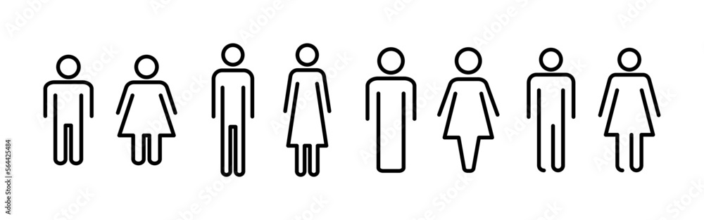 Man and woman icon vector for web and mobile app. male and female sign and symbol. Girls and boys Man and woman icon vector for web and mobile app. male and female sign and symbol. Girls and boys