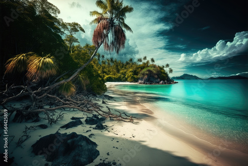 Tropical Beach (Generative AI)  © NERES