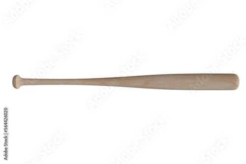 Baseball bat isolated on a blue background. 3d rendering.