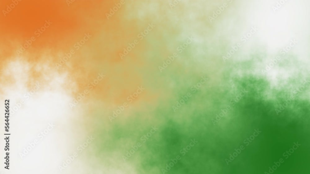 Indian flag 26 January abstract grunge texture, watercolour splashes motion background. Seamless loop video animation. 4K footage 3840x2160