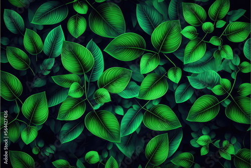 green leaves natural background wallpaper  texture of leaf  Made by AI Artificial intelligence