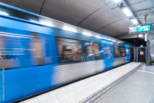 Undersground stations in Stockholm with no people during corona