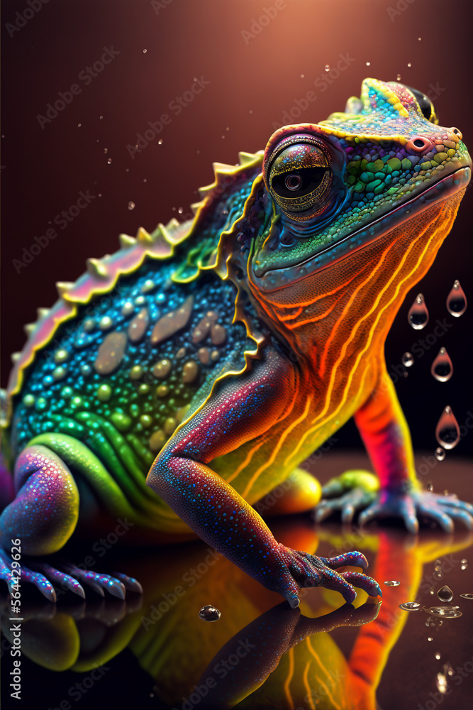 Obraz premium a colorful frog 