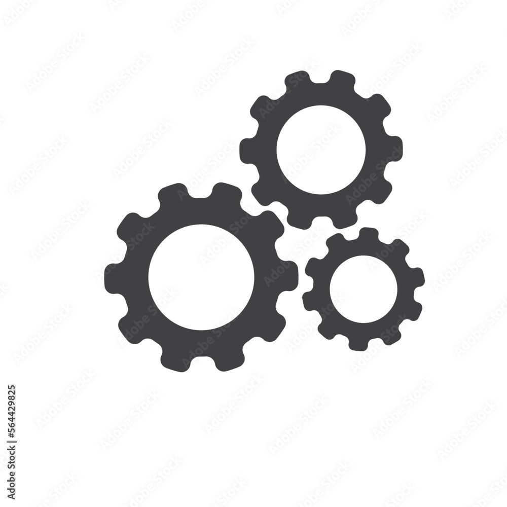black gear icon vector element design template black gear icon vector element design template