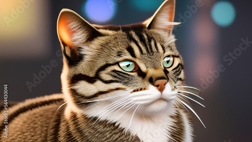 portrait of a cat, kitten, feline, Generative AI