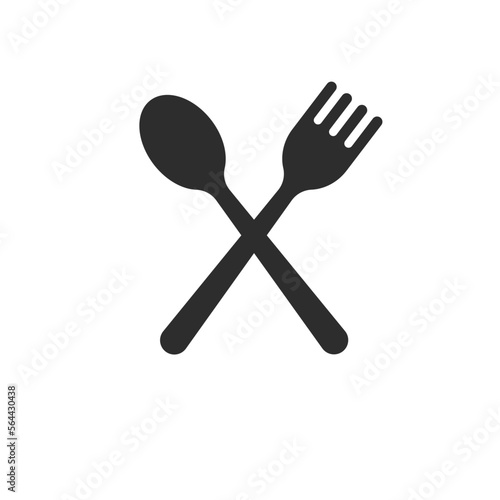 fork spoon icon vector element design template