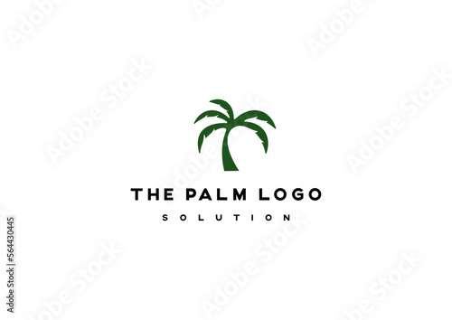 Template palm logo design project solution in vector graphics