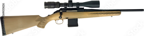Obraz na płótnie Bolt action rifle with tan snythetic stock w salonie